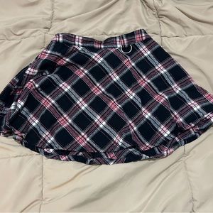 Forever 21 Pink Black Plaid Skirt